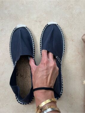 Unisex Navy Canvas Slip-On Espadrilles